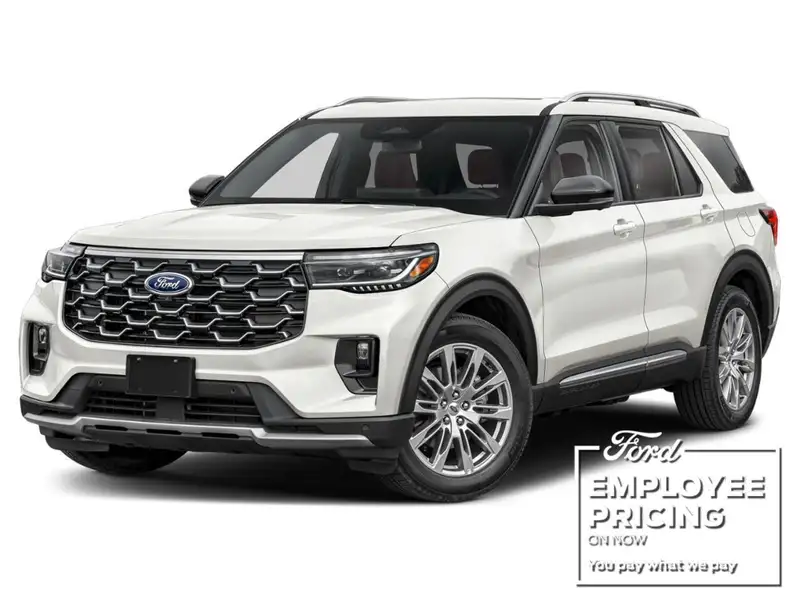 2027 Ford Explorer Platinum, λευκό, 0 km, εισαγωγή Καναδάς — φωτο 1
