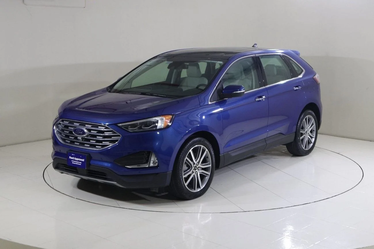 2023 Ford Edge TITANIUM, μπλε, 14.700 km, εισαγωγή ΗΑΕ — φωτο 1