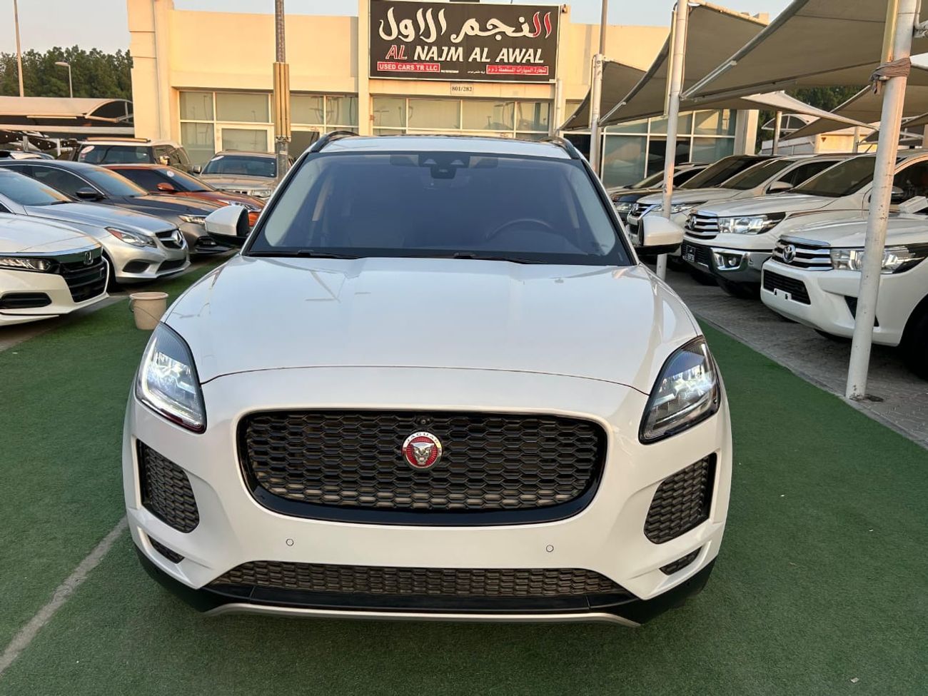 2018 Jaguar E-PACE S, λευκό, 59.690 km, εισαγωγή ΗΑΕ — φωτο 1