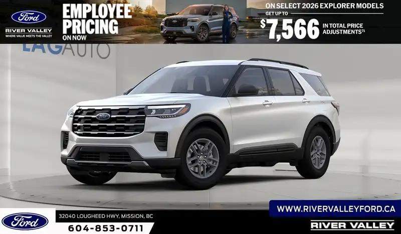 2027 Ford Explorer Active, λευκό, 0 km, εισαγωγή Καναδάς — φωτο 1