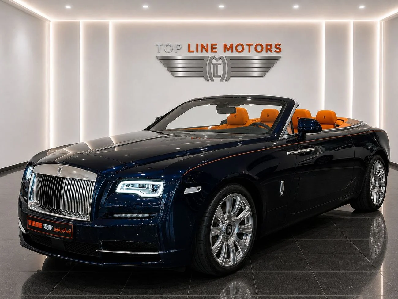 2017 Rolls-Royce Dawn, μπλε, 41.000 km, εισαγωγή ΗΑΕ — φωτο 1