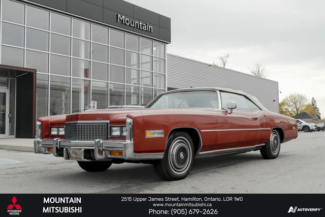 1976 Cadillac Eldorado CONVERTABLE, κόκκινο, 69.036 km, εισαγωγή Καναδάς — φωτο 1