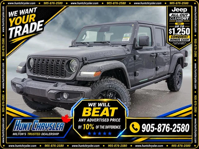 2026 Jeep Gladiator Willys, μαύρο, 11 km, εισαγωγή Καναδάς — φωτο 1
