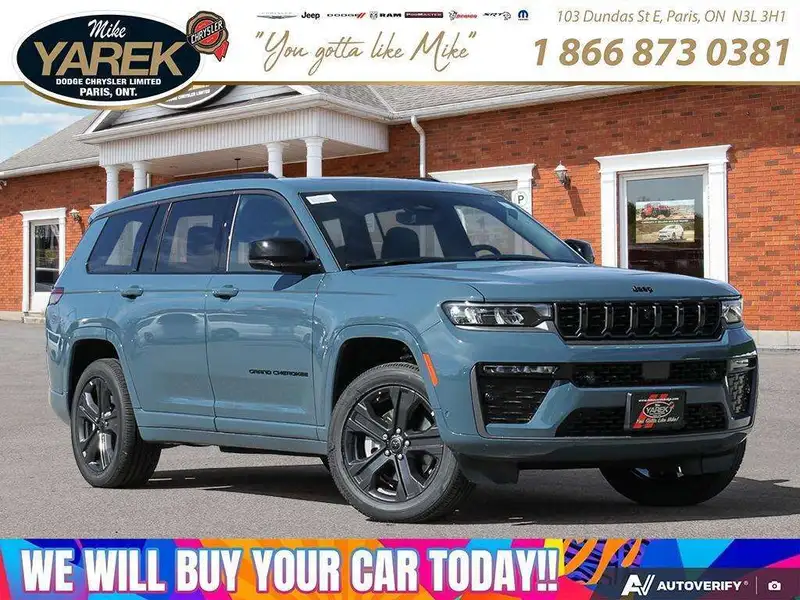 2027 Jeep Grand Cherokee LIMITED RESERVE. 6 SEATER. 3 ROW. LEATHER. RARE!, λευκό, εισαγωγή Καναδάς — φωτο 1