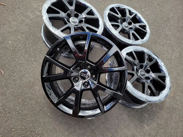 18" Audi OE Wheels - 5x112 - Gloss Black, μαύρο, εισαγωγή Καναδάς — φωτο 1