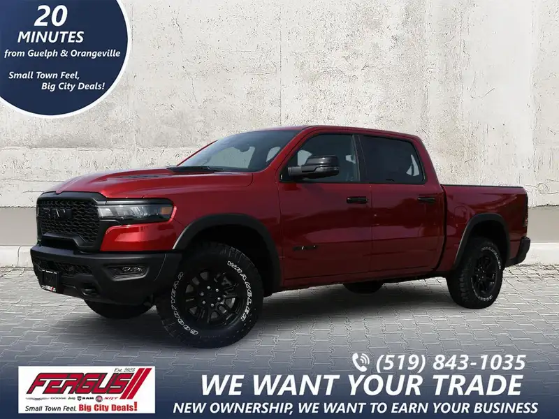 2027 RAM 1500 Rebel, κόκκινο, 0 km, εισαγωγή Καναδάς — φωτο 1