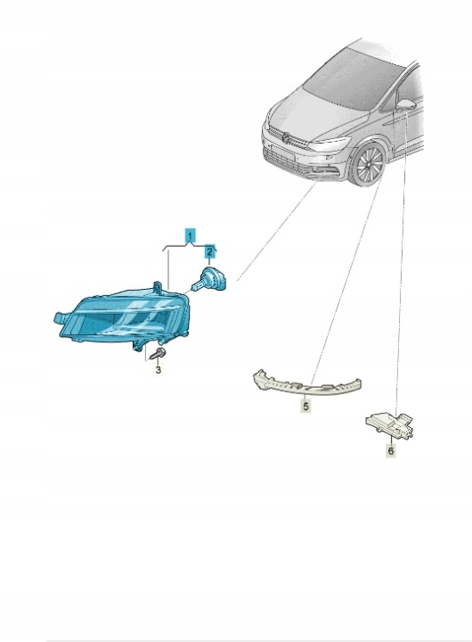 světlomet mlhovka levé 5ta941661a VW Touran, Σε απόθεμα στην ΕΕ — φωτο 1