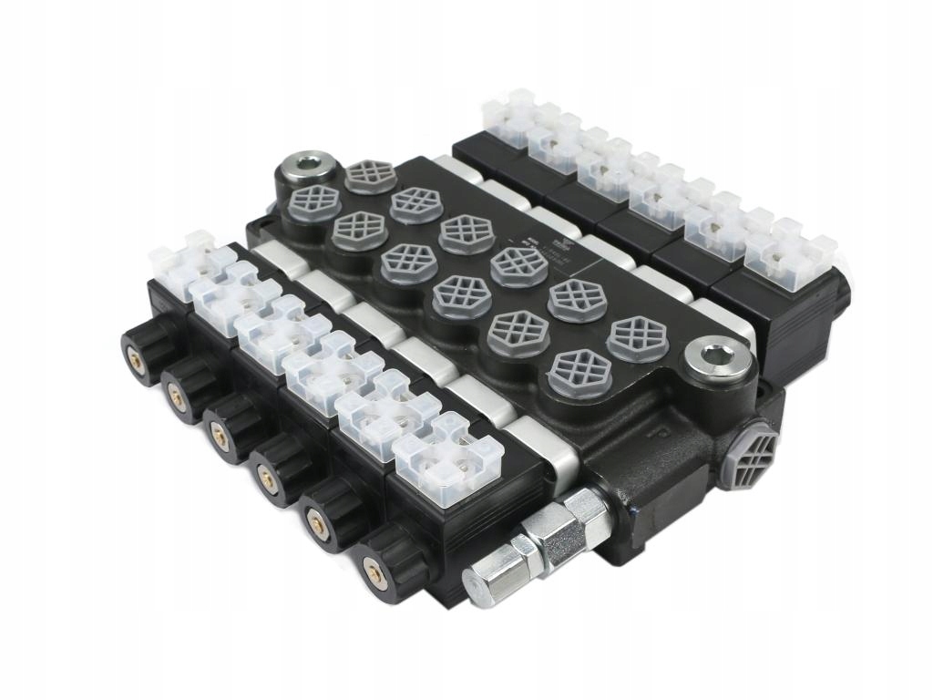 Hydraulický rozvaděč 6-sekční sterowany elektricky 12V 40L VOIMA [V, Σε απόθεμα στην ΕΕ — φωτο 1