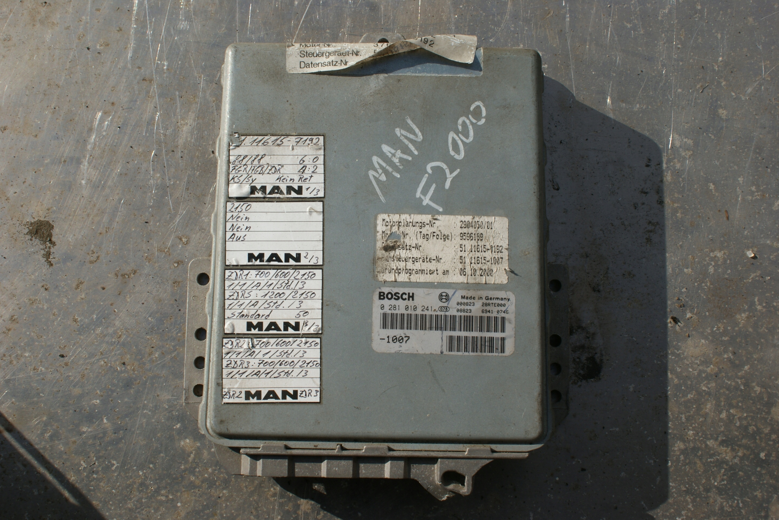 řídicí jednotka/řídicí jednotka motoru Edc Ecu Man Bosch 028101024, Σε απόθεμα στην ΕΕ — φωτο 1