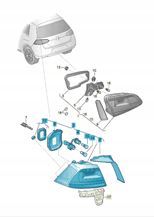 Světlomet 5G0945095M — Seat, Σε απόθεμα στην ΕΕ — φωτο 1
