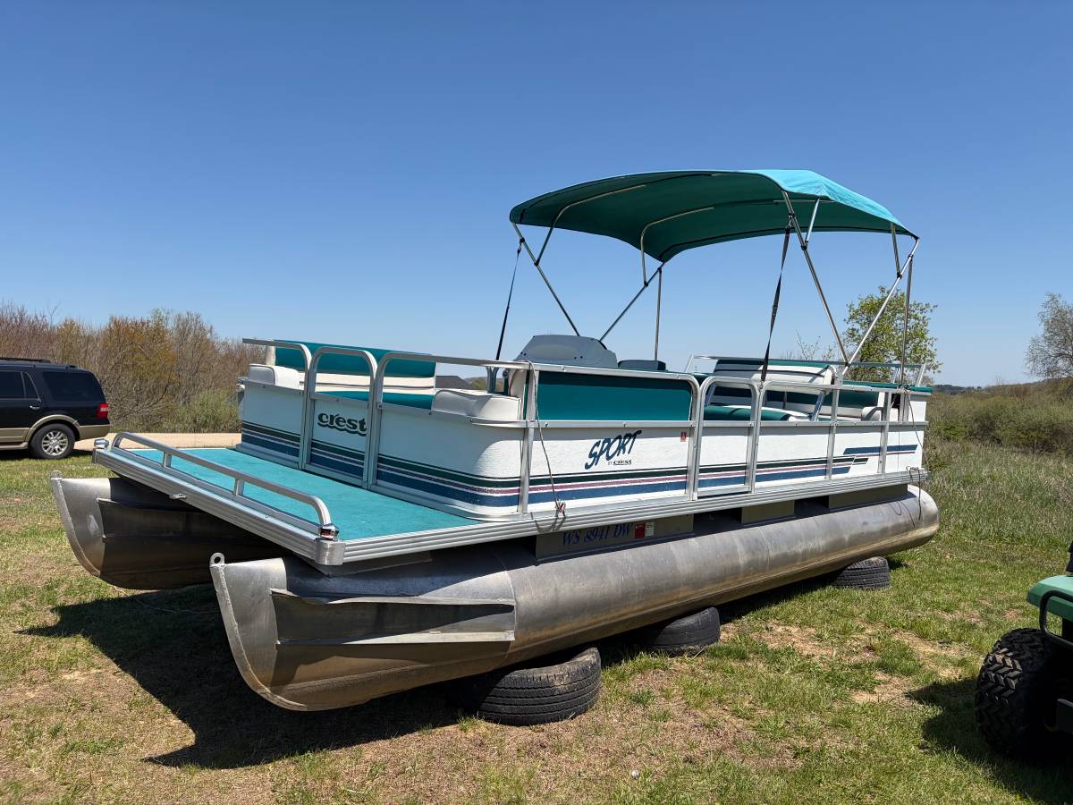 1997 Crest Pontoon Boat 22’, εισαγωγή ΗΠΑ — φωτο 1