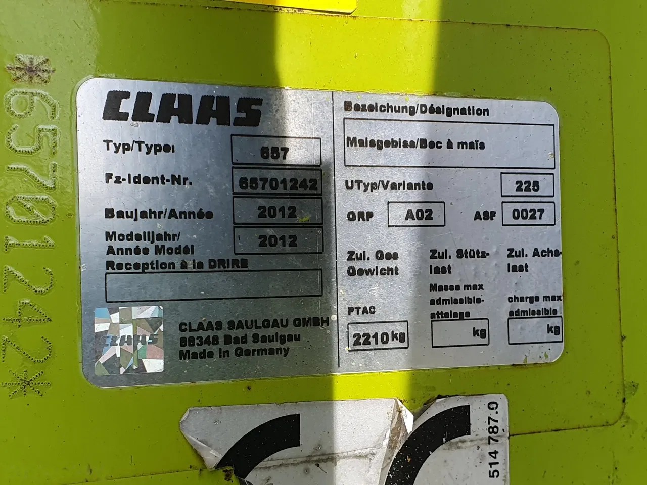 2012 Claas Orbis 450, εισαγωγή Σε απόθεμα στην ΕΕ — φωτο 9 z 15