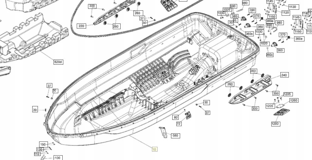 Kadlub Sea Doo Gti 2020 292002265, Σε απόθεμα στην ΕΕ — φωτο 1