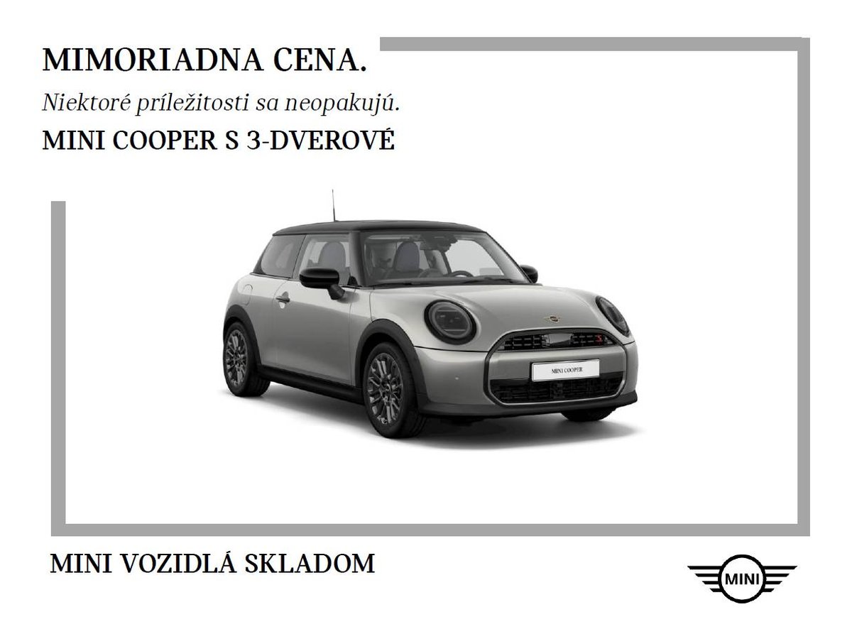 2024 MINI Cooper, 0 km, Σλοβακία — φωτο 1