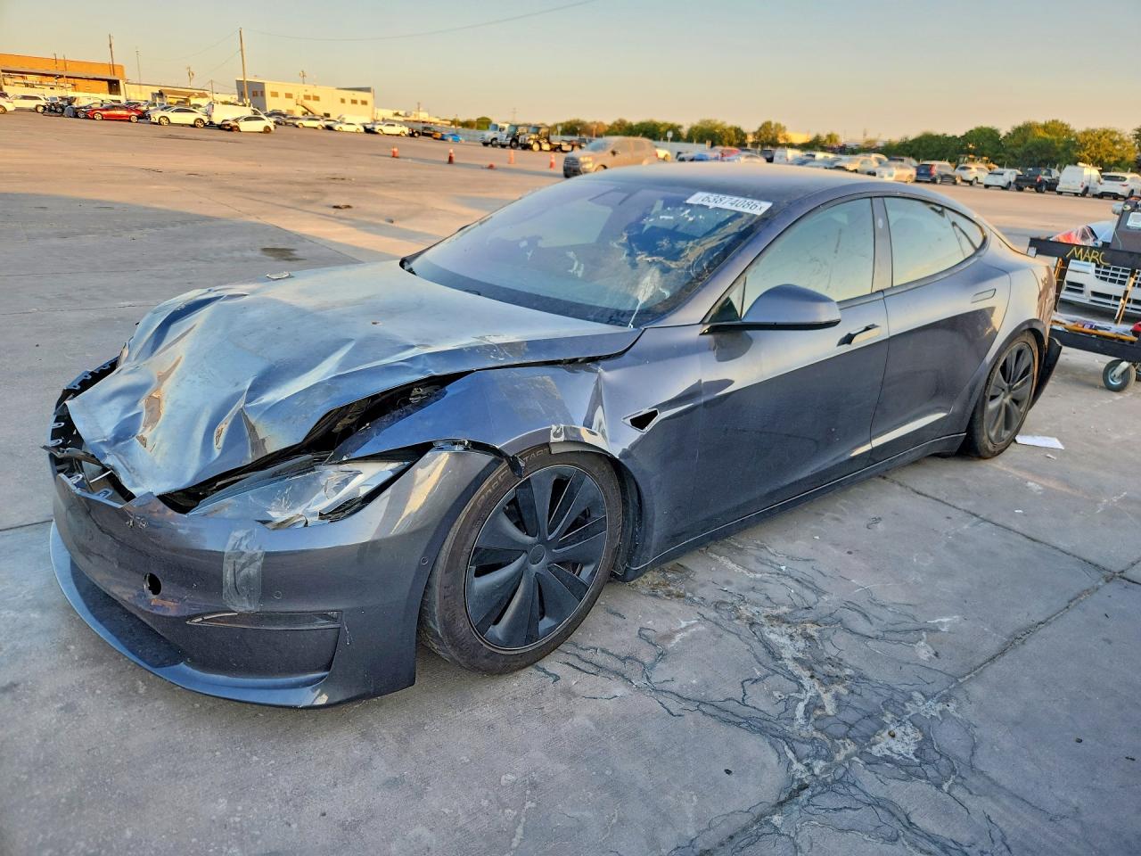 2022 Tesla MODEL S, γκρι, 123.974 km, εισαγωγή ΗΠΑ — φωτο 1